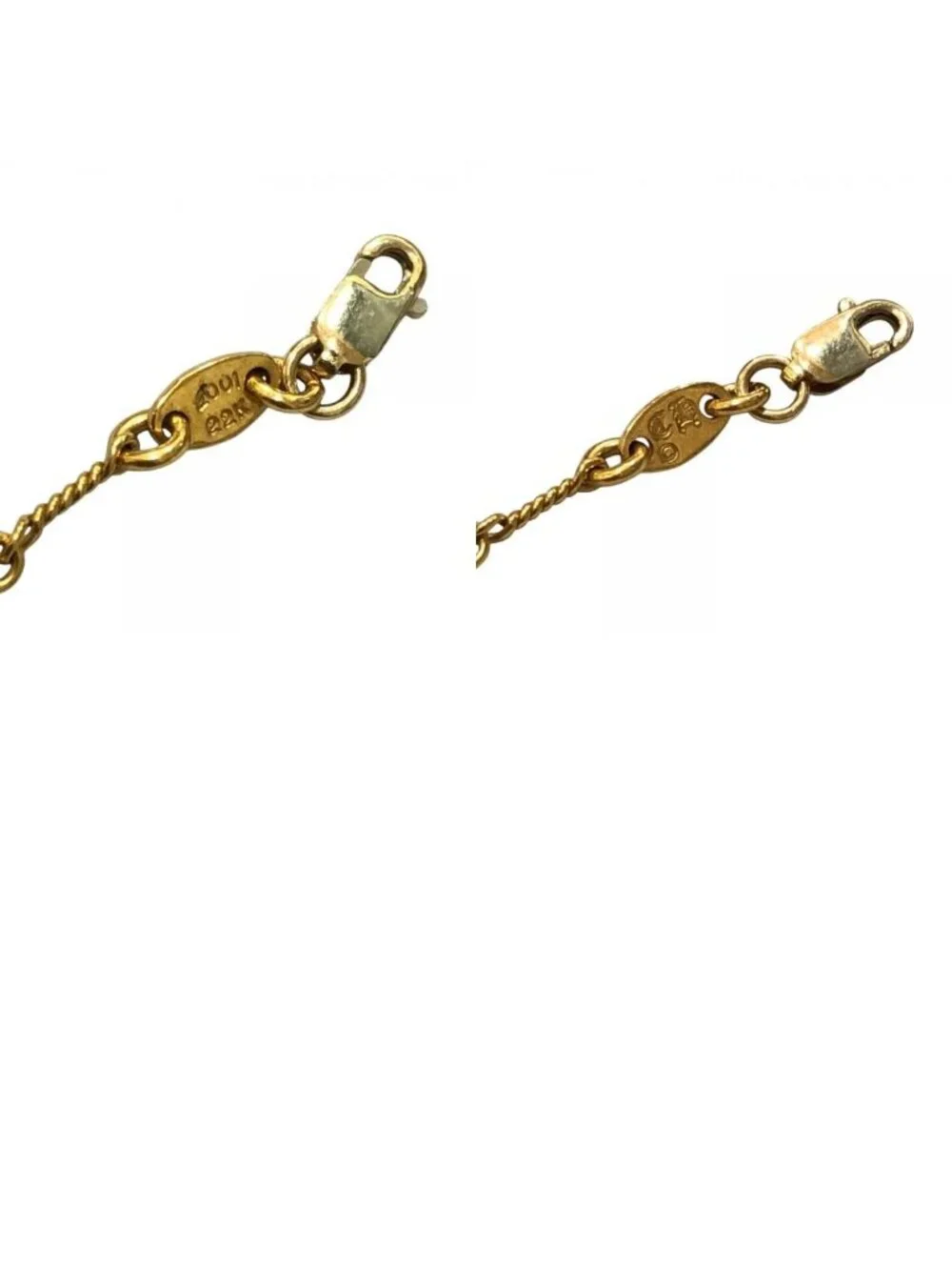 Chrome Hearts Necklace Neckchain T 18 Twisted Chain 18.0 Inch 22 Gold